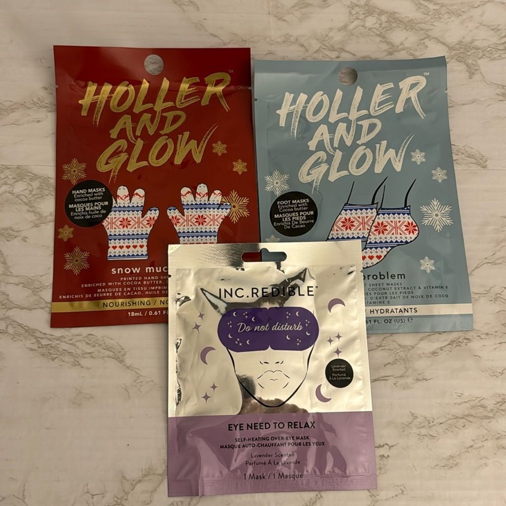 Holler and glow‎ hands and feet skincare soft beauty mask set